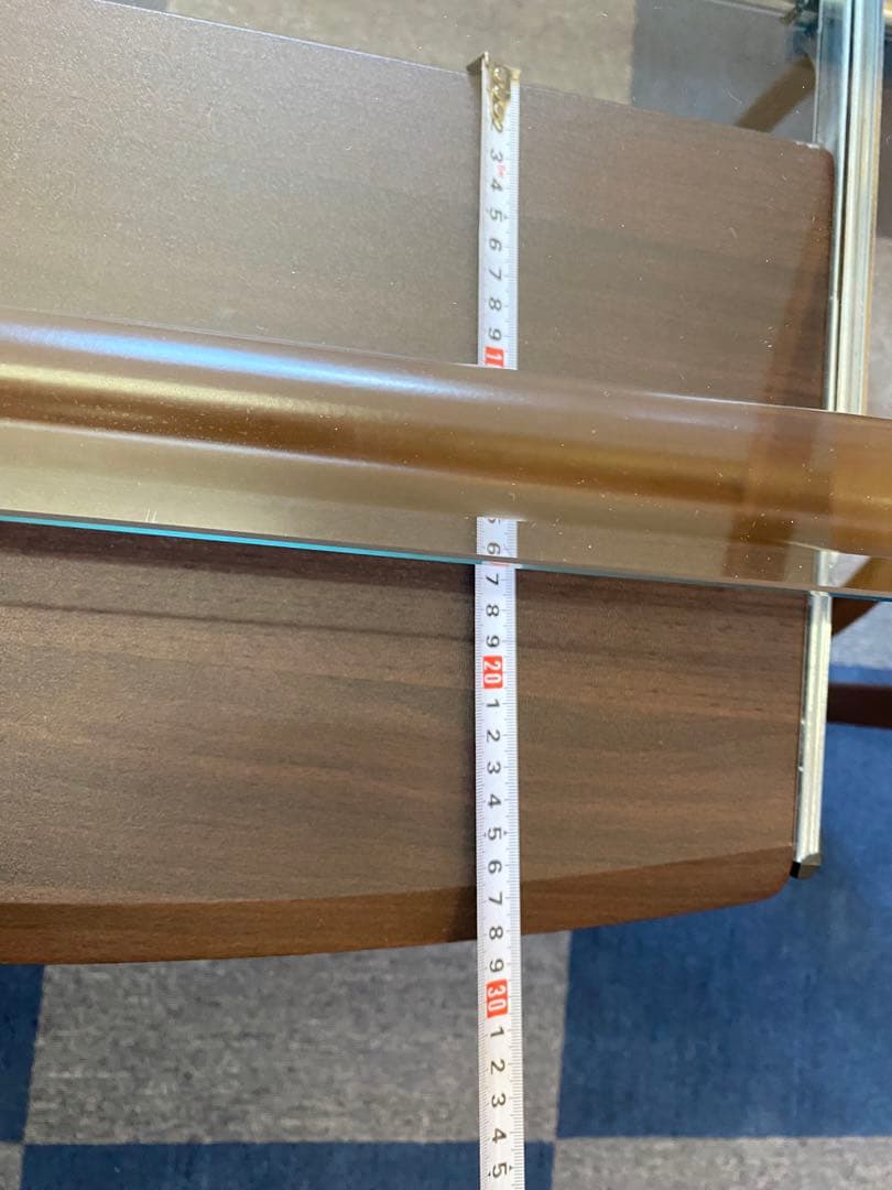 ガラストップ　ワークデスク