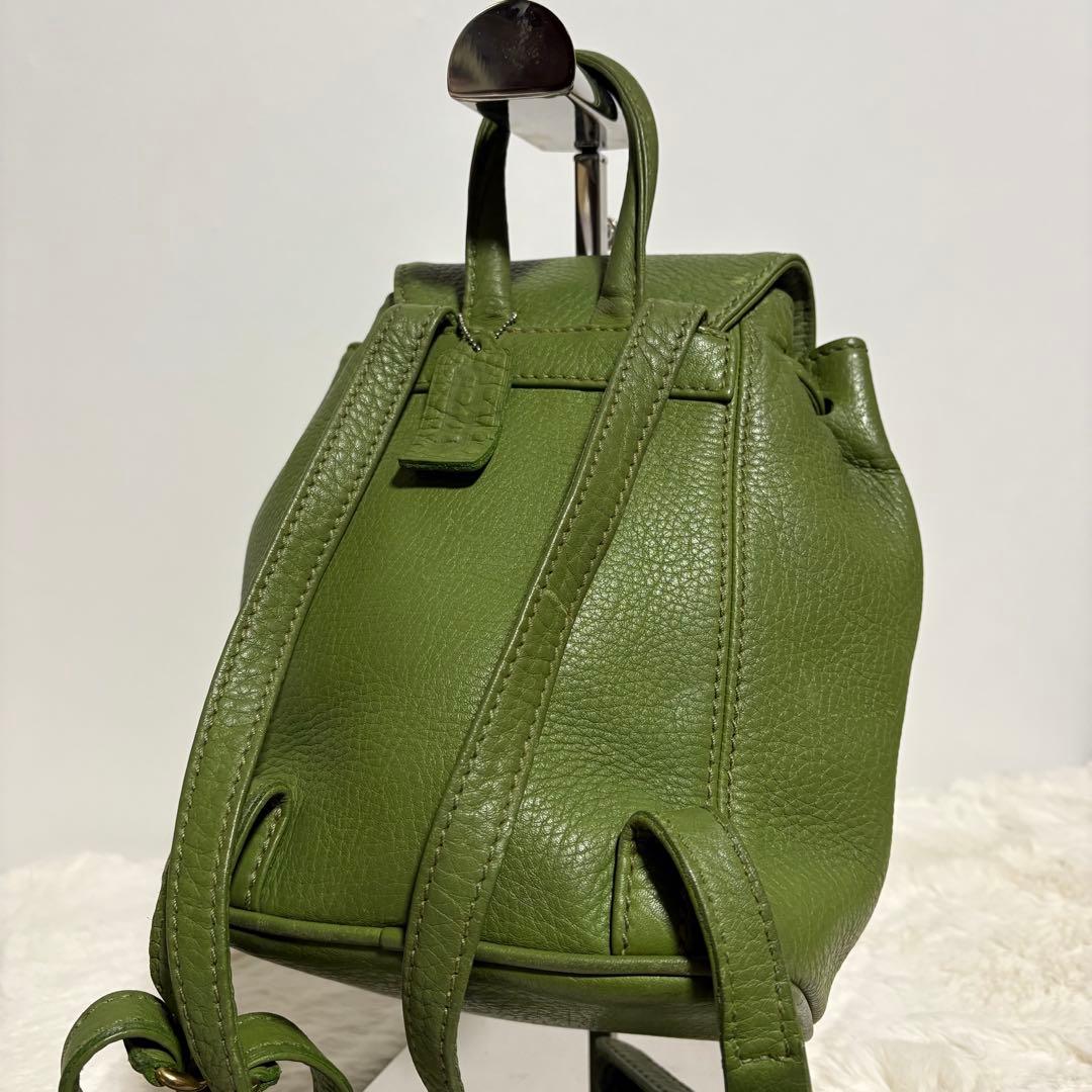 【美品】希少色✨COACH コーチ　リュック　バックパック4925 グリーン