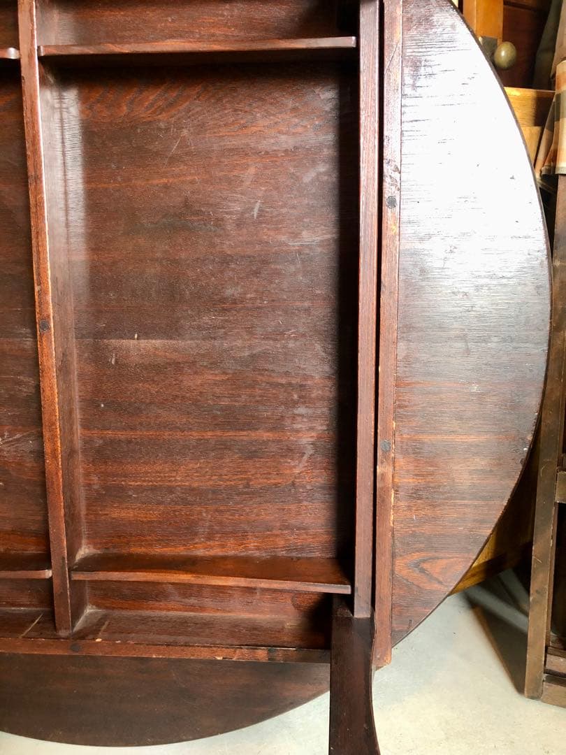 丸ちゃぶ台 直径102cm 座卓 丸テーブル 時代物 古民家 古道具