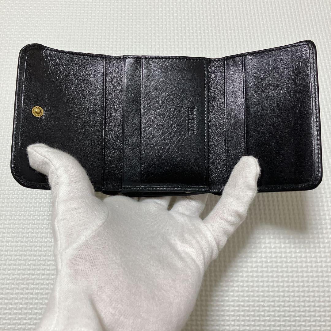 未使用　ANNA SUIアナスイ　エンボス レザーがま口二つ折り財布　ローズ　黒