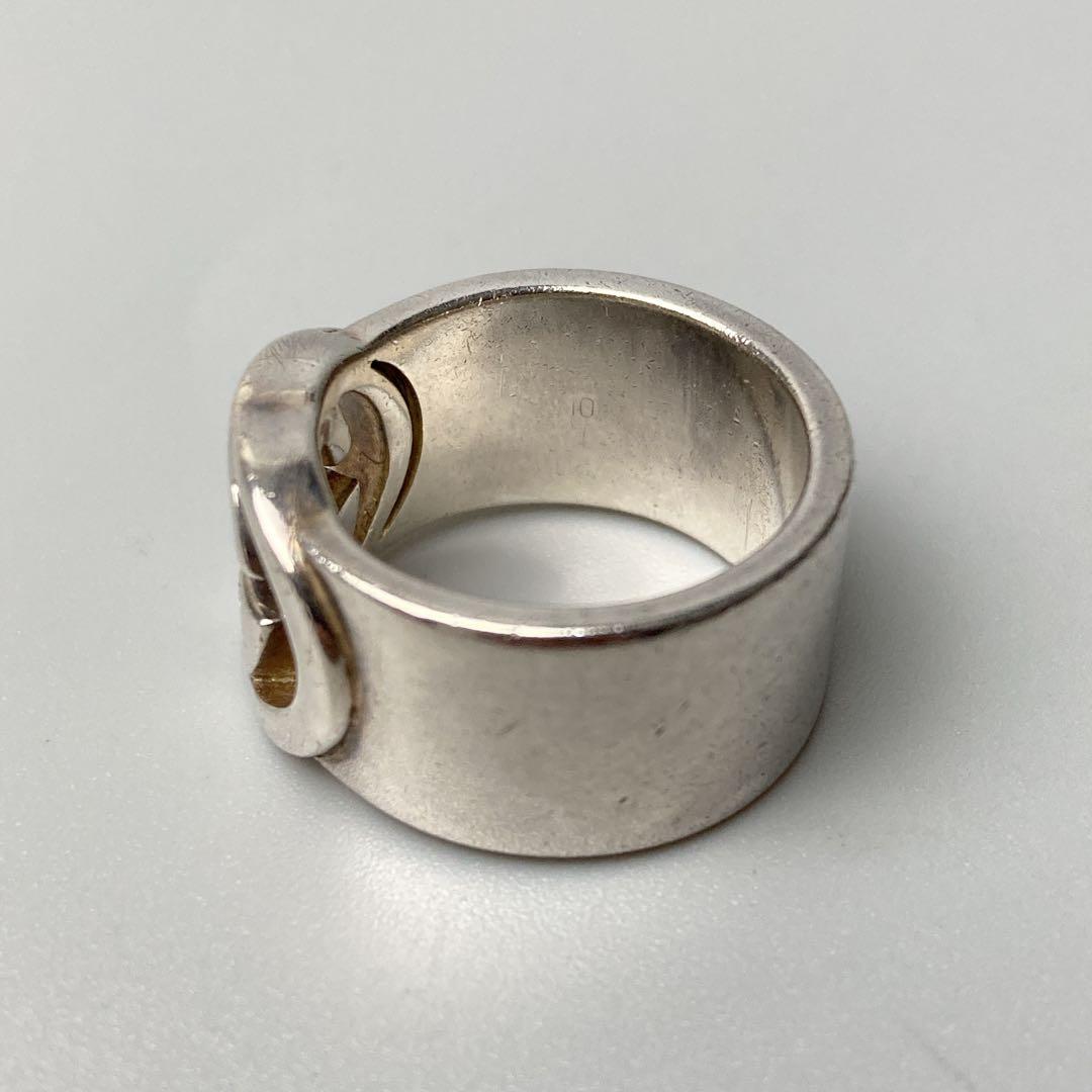 美品 GUCCI グッチ リング 指輪 インターロッキング Ag925 9号