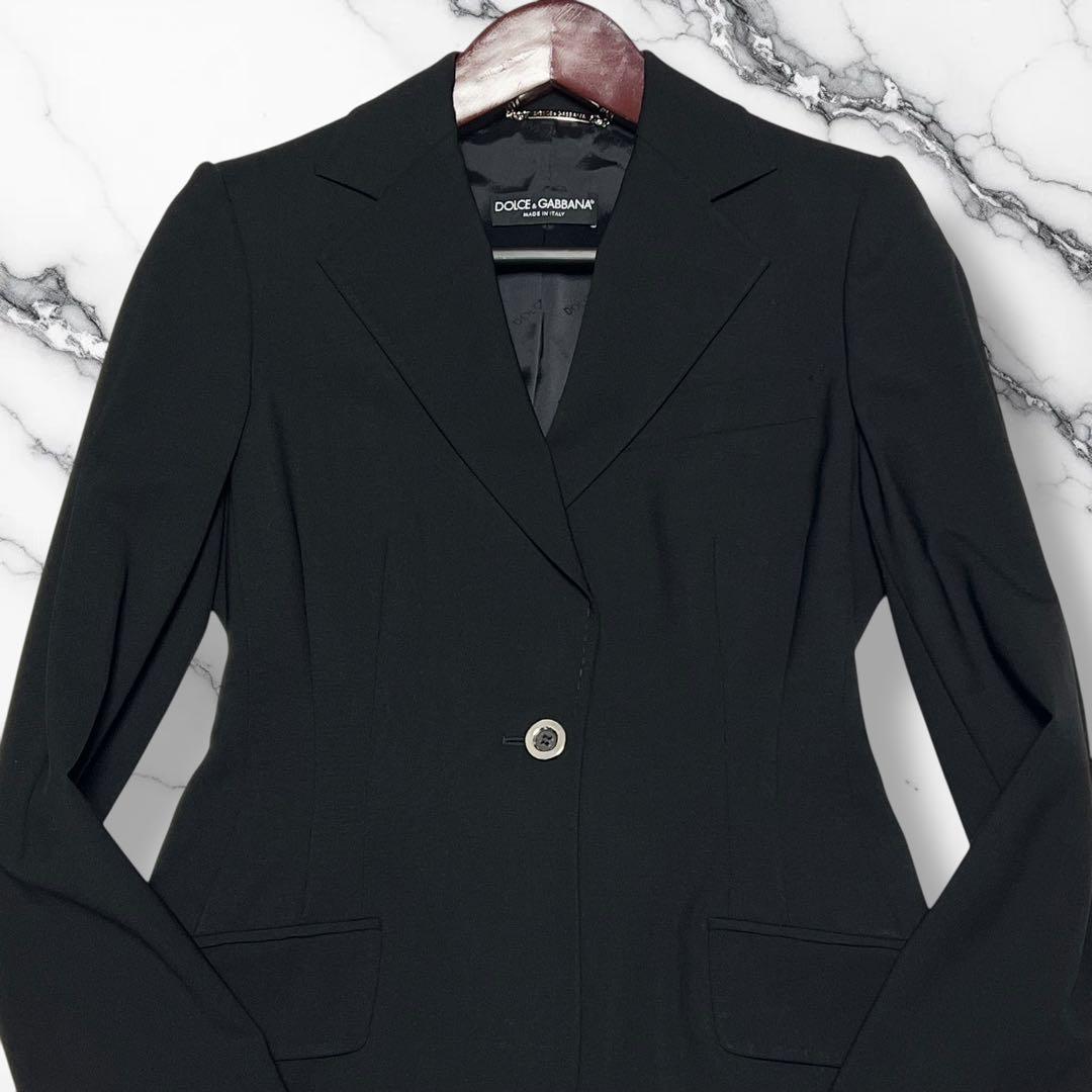 美麗品✨DOLCE&GABBANA セットアップ パンツ スーツ ブラック 秋冬