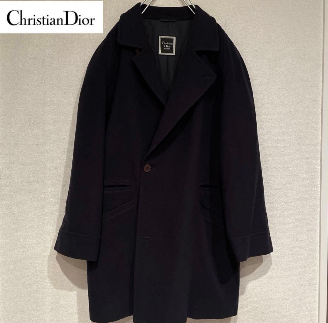 【ズ即購入可能】Christian Dior ステンカラーコート ネイビー