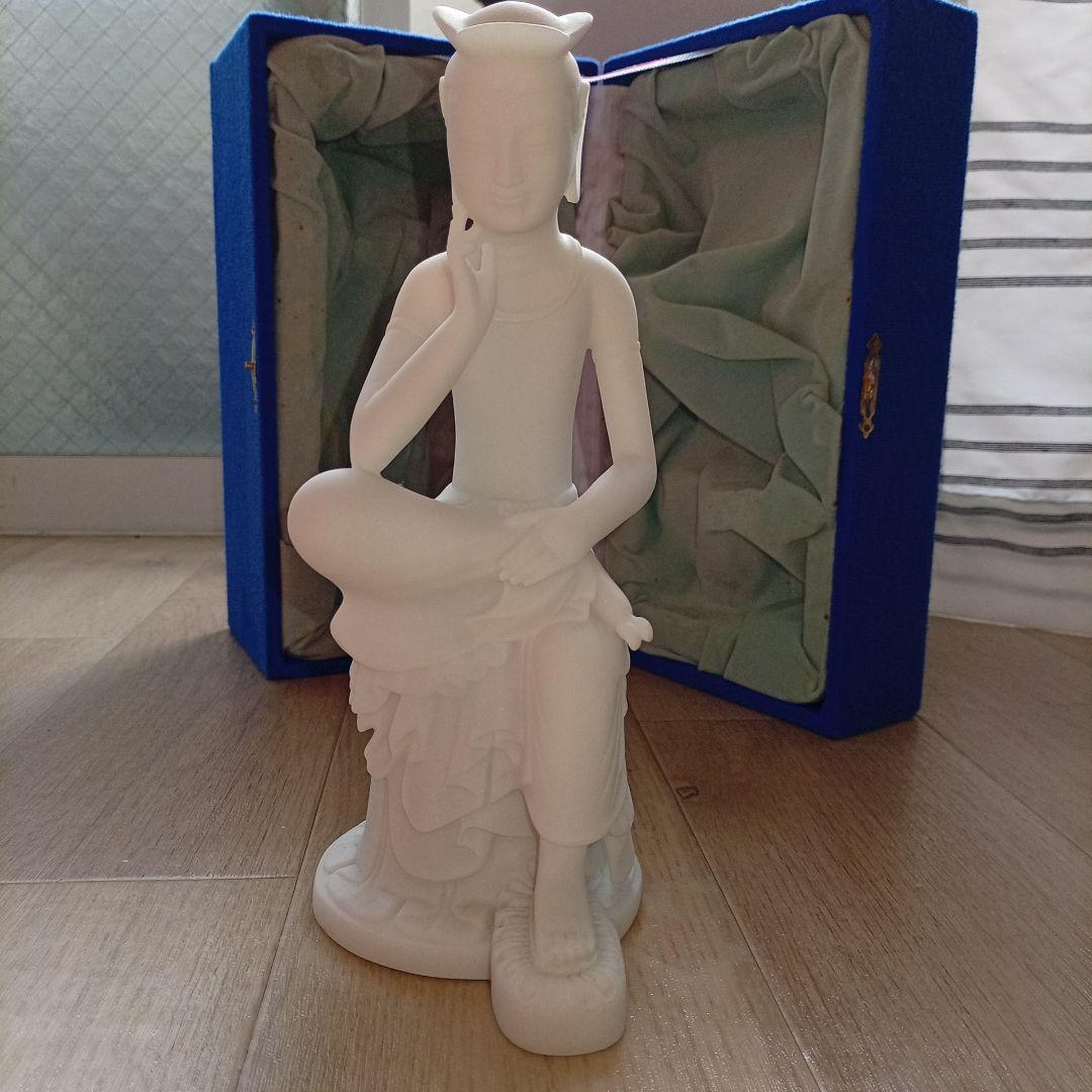 大理石 弥勒菩薩半跏像 本体美品