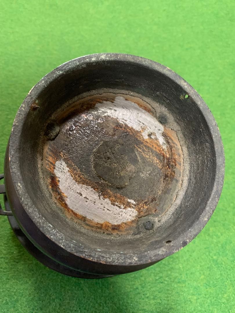 手焙り　火鉢　五徳灰入り　金属工芸品