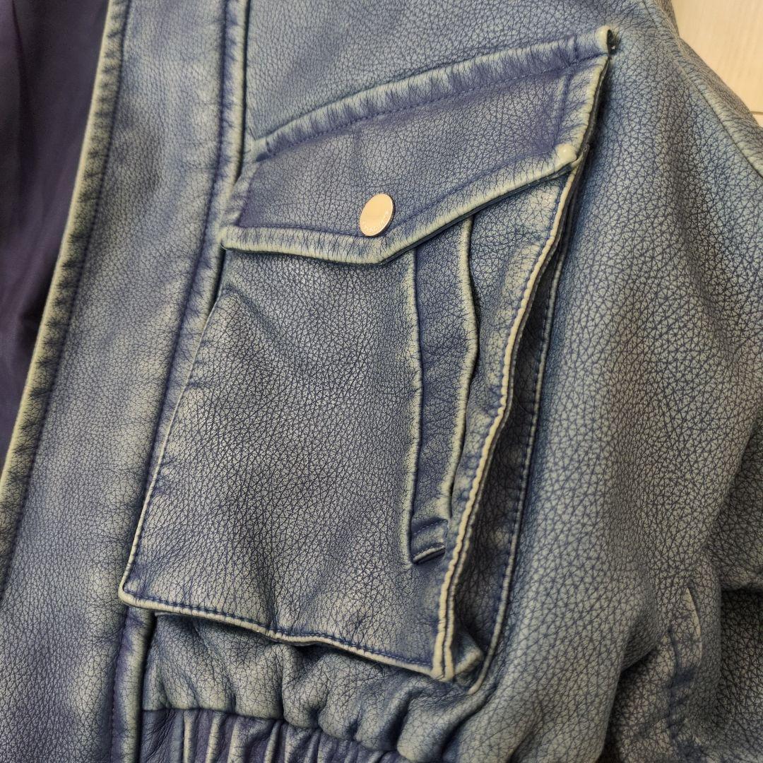 SLY スライ　合皮ジャケット　ジャンパー　ブルー　Sサイズ 未使用品