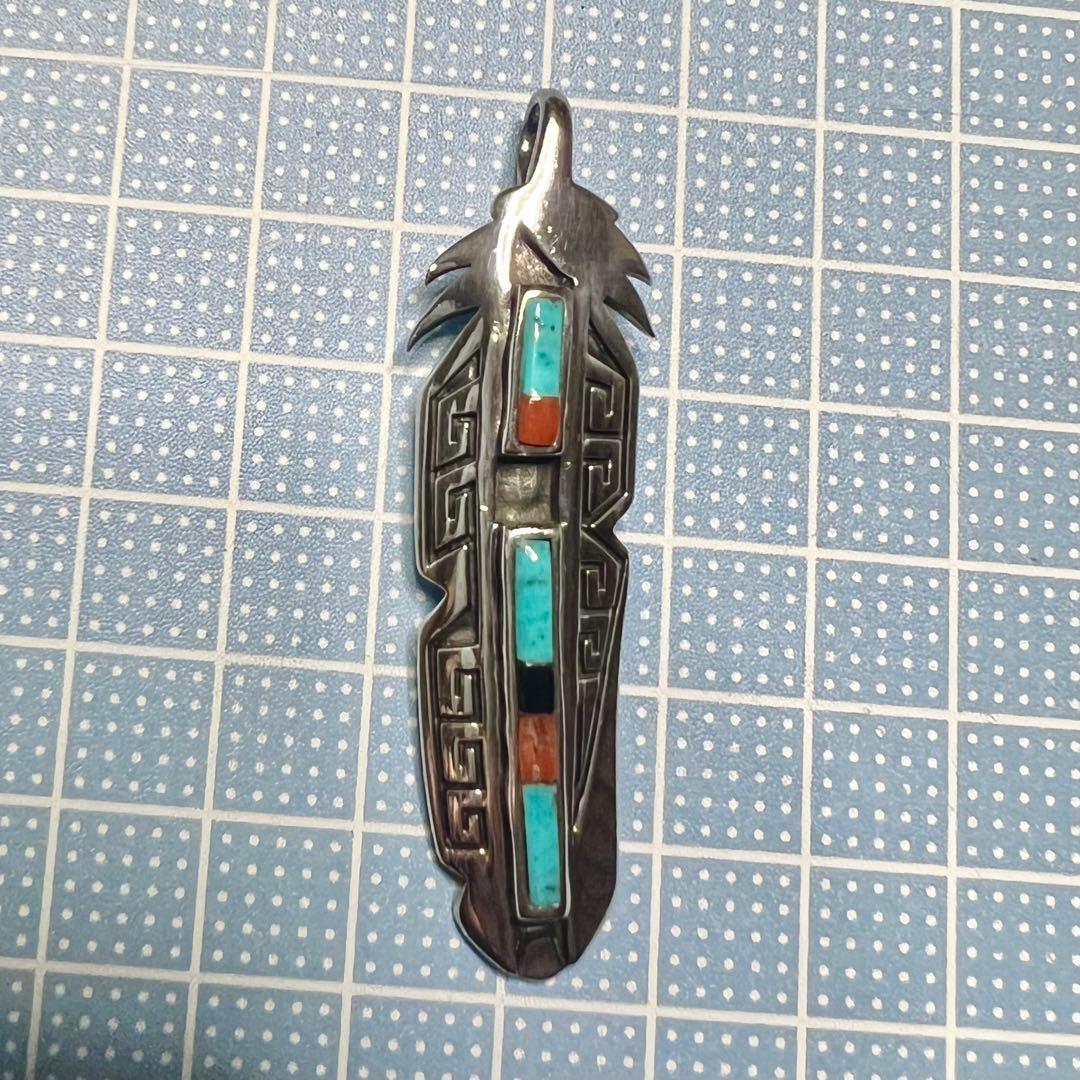 SAAD シルバー925 フェザー ペンダントトップ