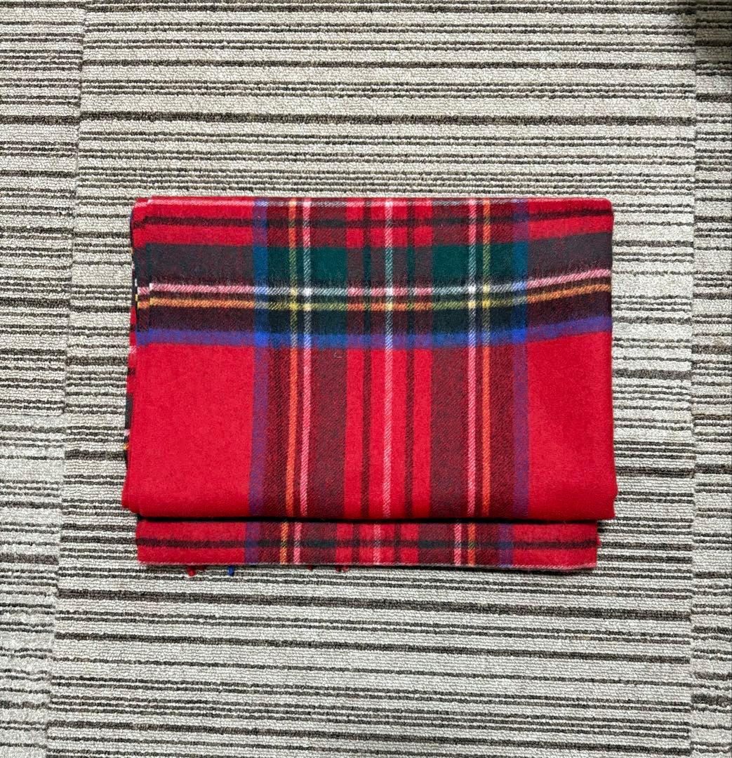 JOHNSTONS OF ELGIN ジョンストンズ 大判カシミヤ ストール赤柄