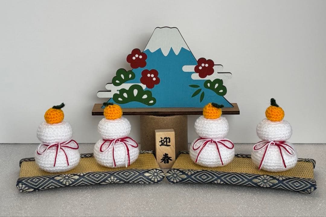 あみぐるみ　お正月飾リ　ぶたさん　【ゆっこ】 ハンドメイド