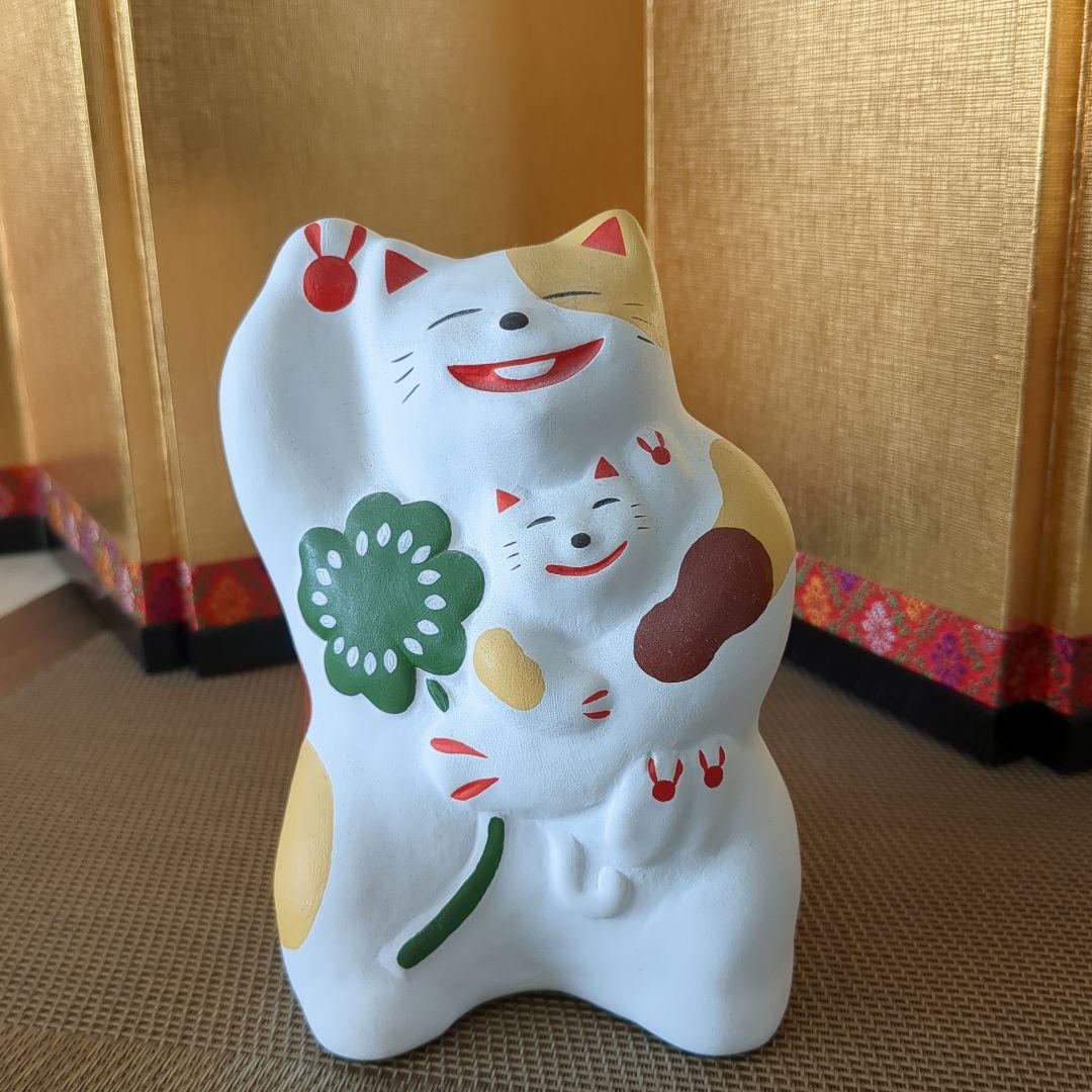 Lucky７サイン入り♥工房　輪葉葉の招き猫♥