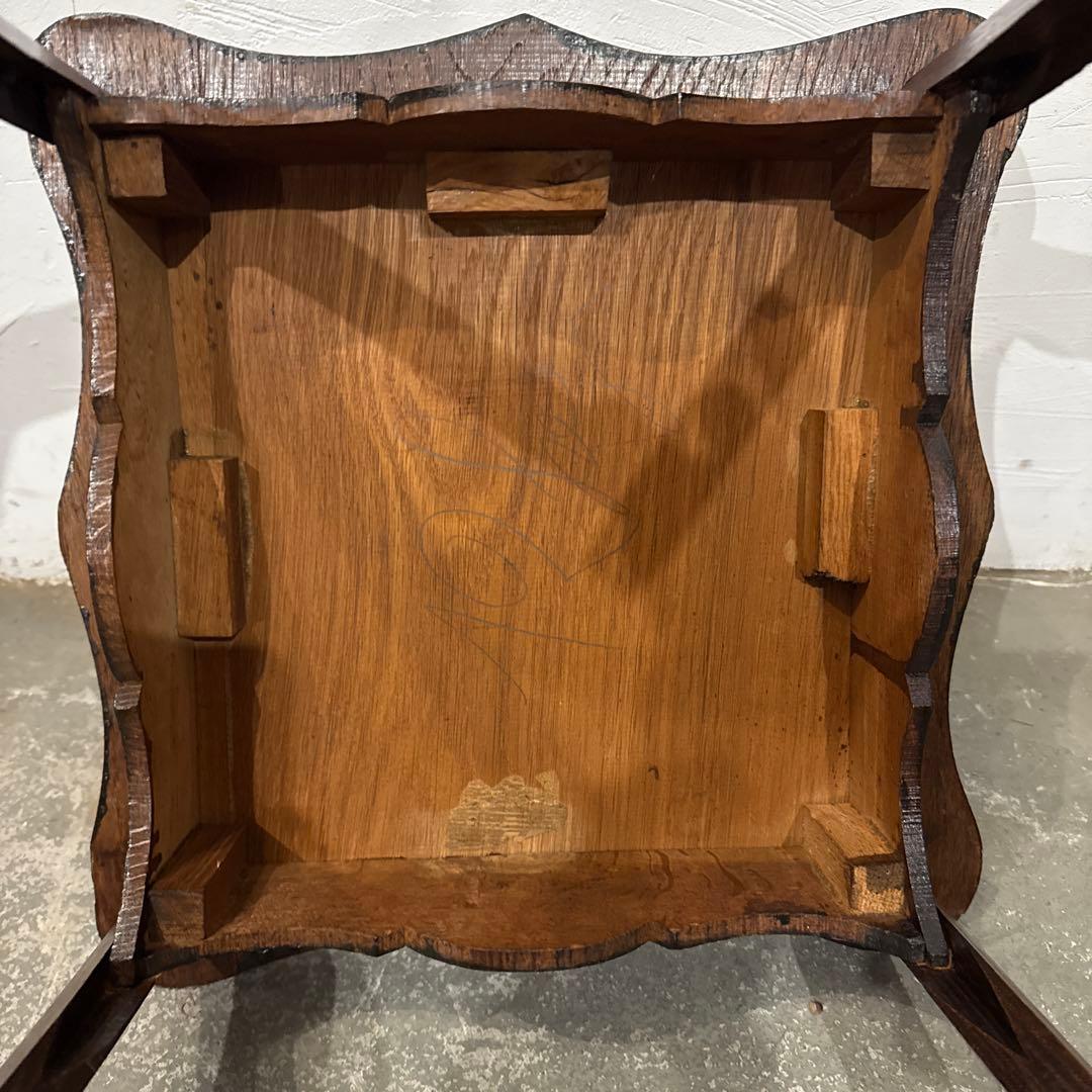 ヴィンテージ　木製サイドテーブル　花代