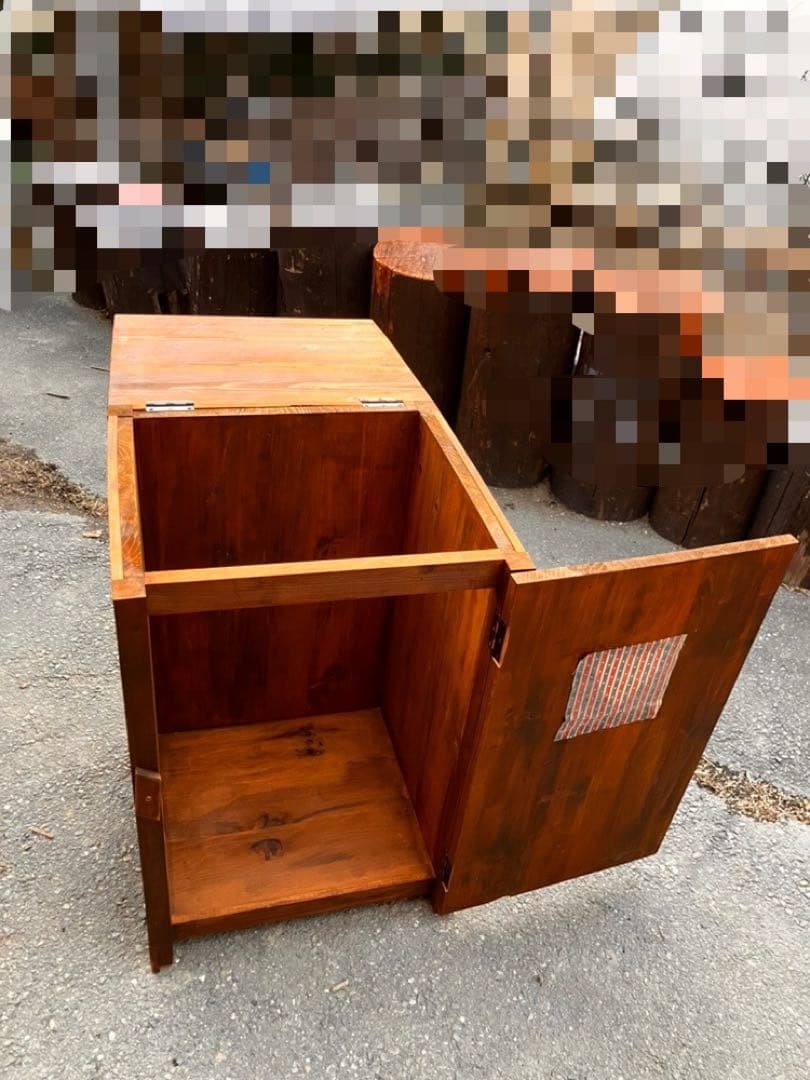 木製収納ボックス ハート型窓付き 収納