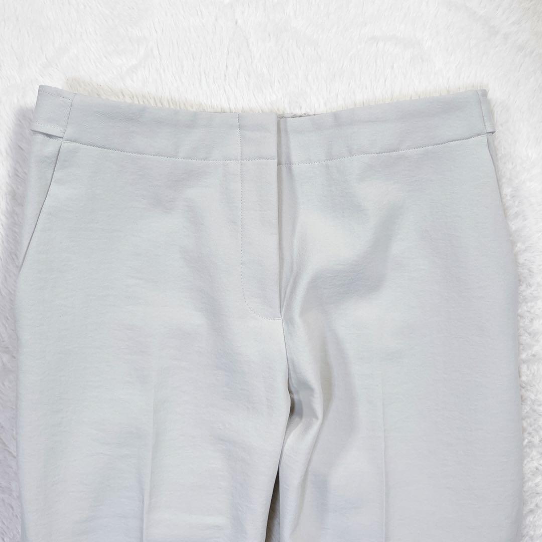 23SS✨セオリー パンツスーツ ストレッチノーカラージャケット ライトグレーS