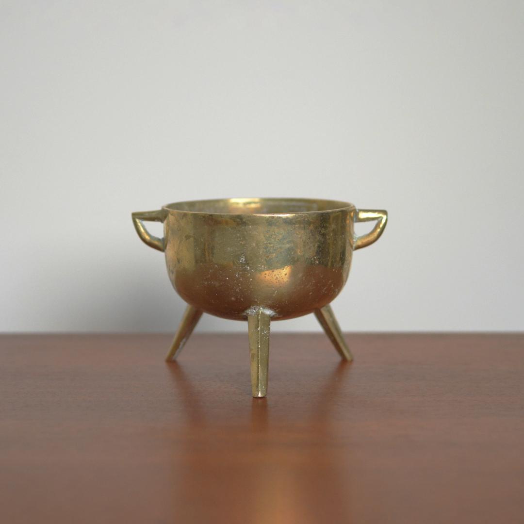 北欧ヴィンテージ 真鍮の小物入れ　プランターケース