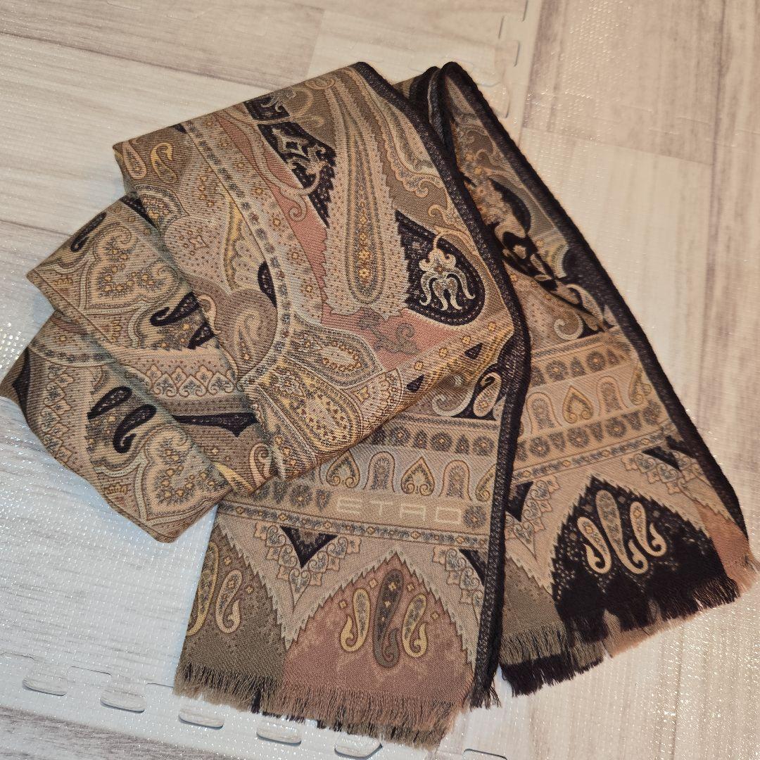 ETRO エトロ ペイズリー柄 ストール/ショール イタリア製 シルク混
