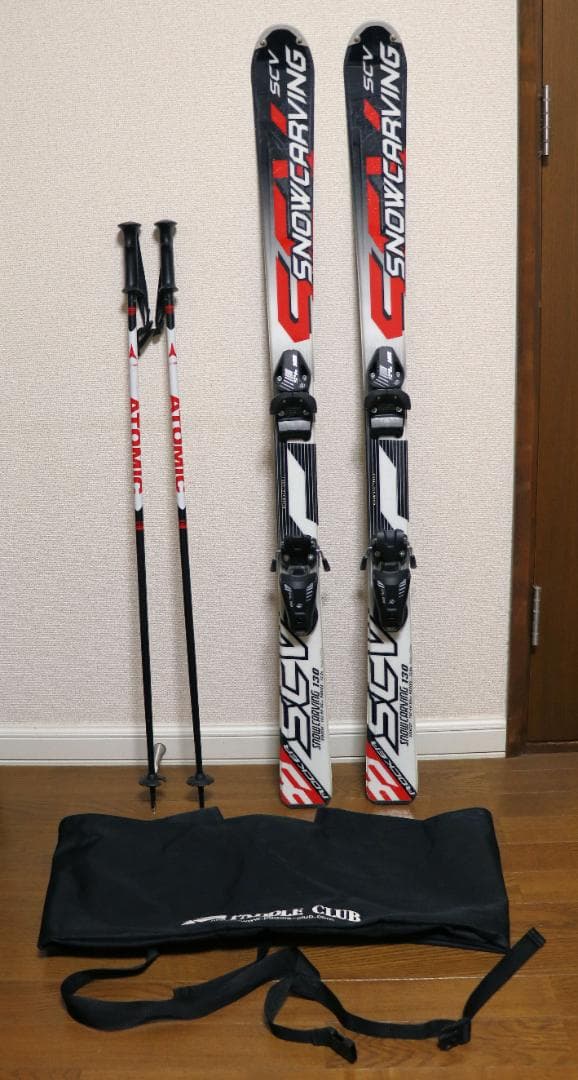 ジュニア 130cm スキー板・ポール・ケース セット