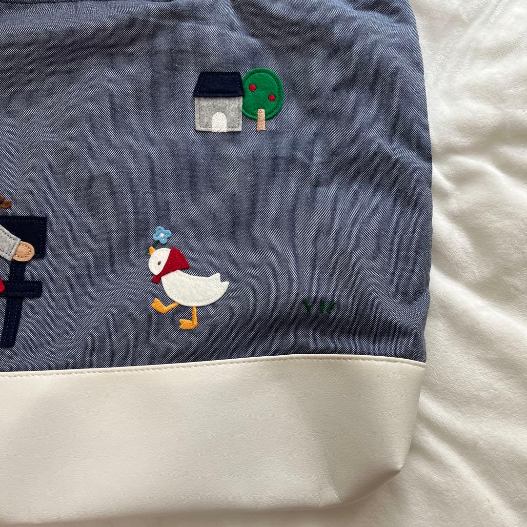 familiar ファミリア 70周年 デニムバッグ 綿 レッスンバッグ 習い事