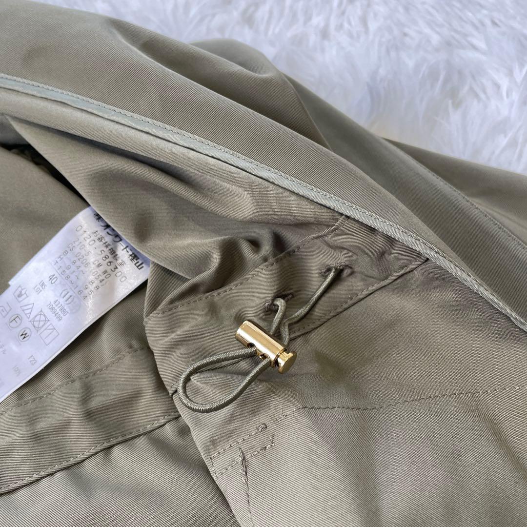 23区 24SS ライトツイル ノーカラーコート 40 撥水 洗える