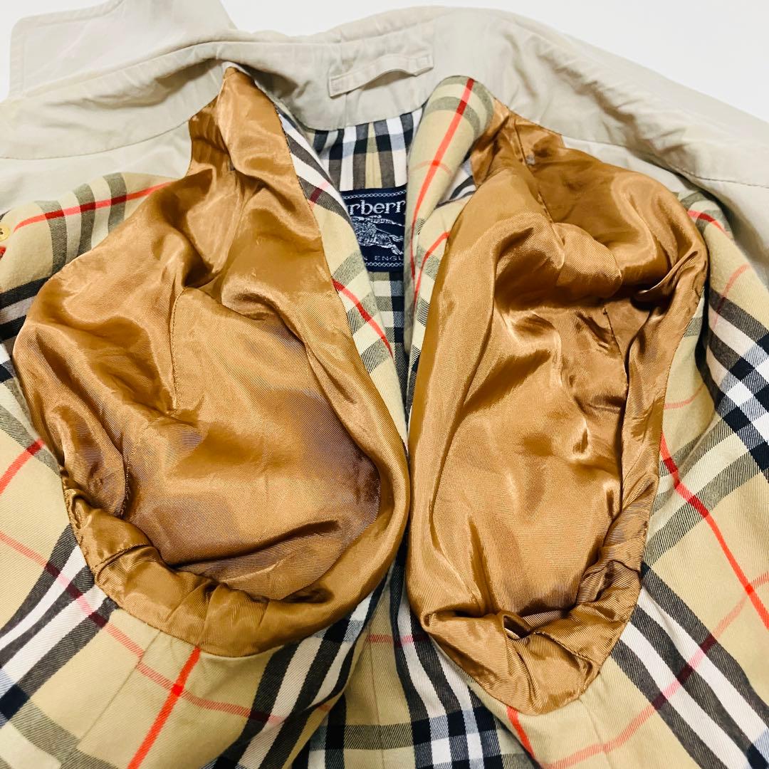 90s BURBERRYS バーバリー 裏地ノバチェック柄 トレンチコート