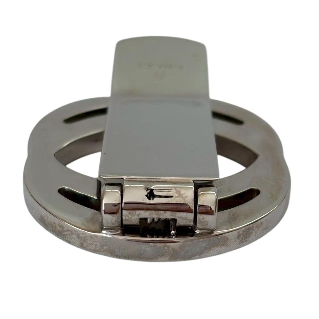 GUCCI グッチ マネークリップ 銀 インターロッキング G ラウンド メンズ