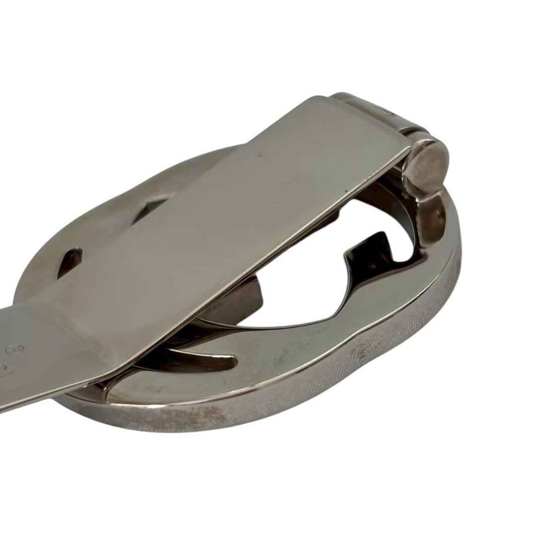 GUCCI グッチ マネークリップ 銀 インターロッキング G ラウンド メンズ