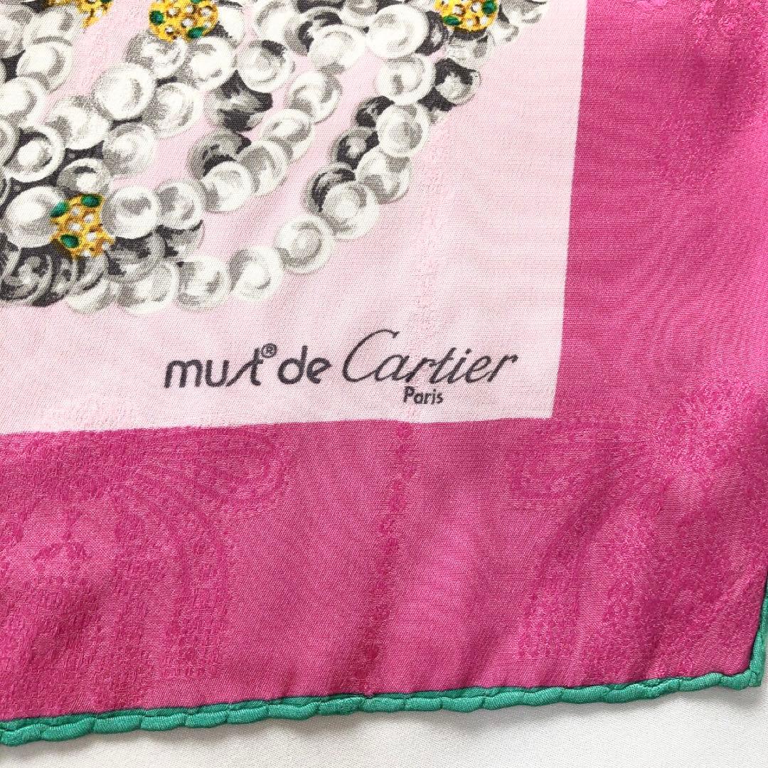 Cartier*カルティエ　大判スカーフ　シルク100%　ジュエリー　宝飾 虎