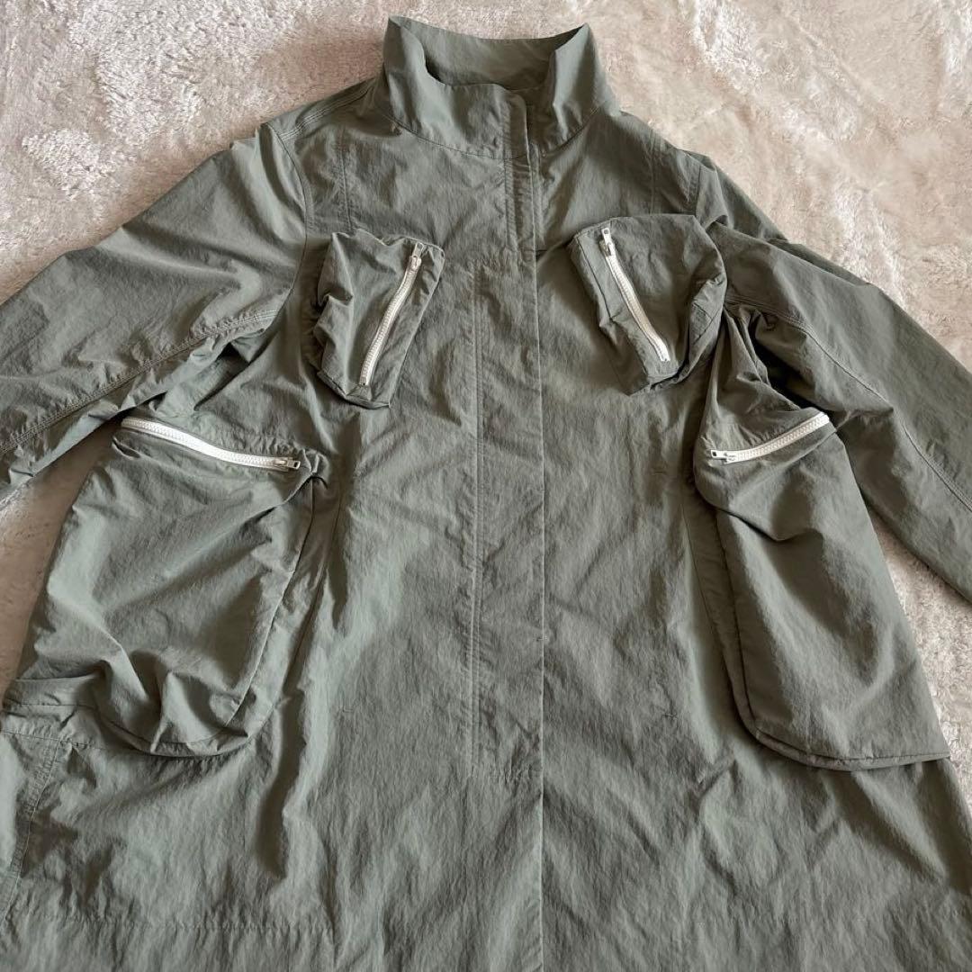 m-mefu センソユニコ　コート　ナイロン　ロング丈