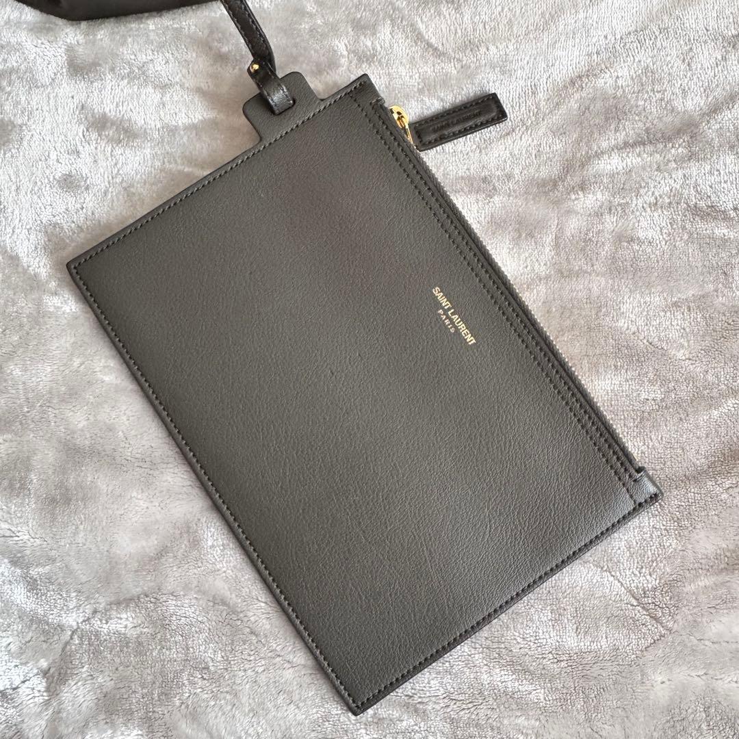 SAINT LAURENT ダークグレー トートバッグ