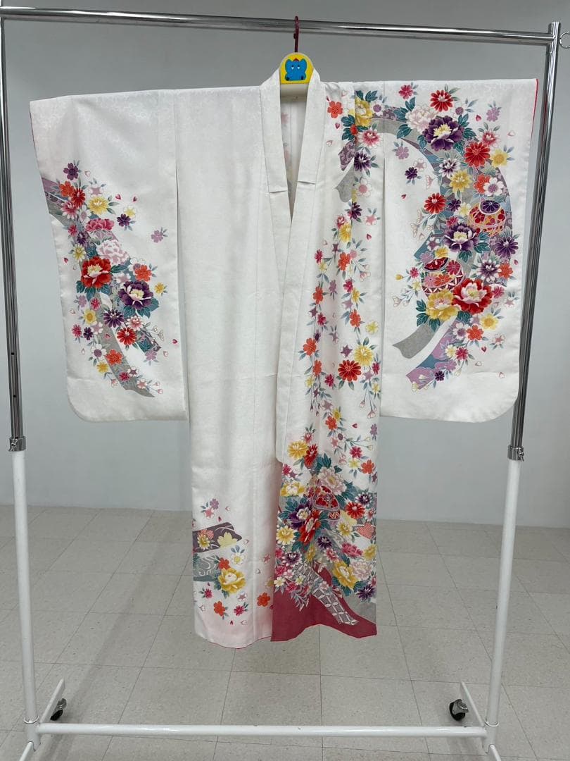 七五三 7歳 四つ身 白色 お着物 帯 セット