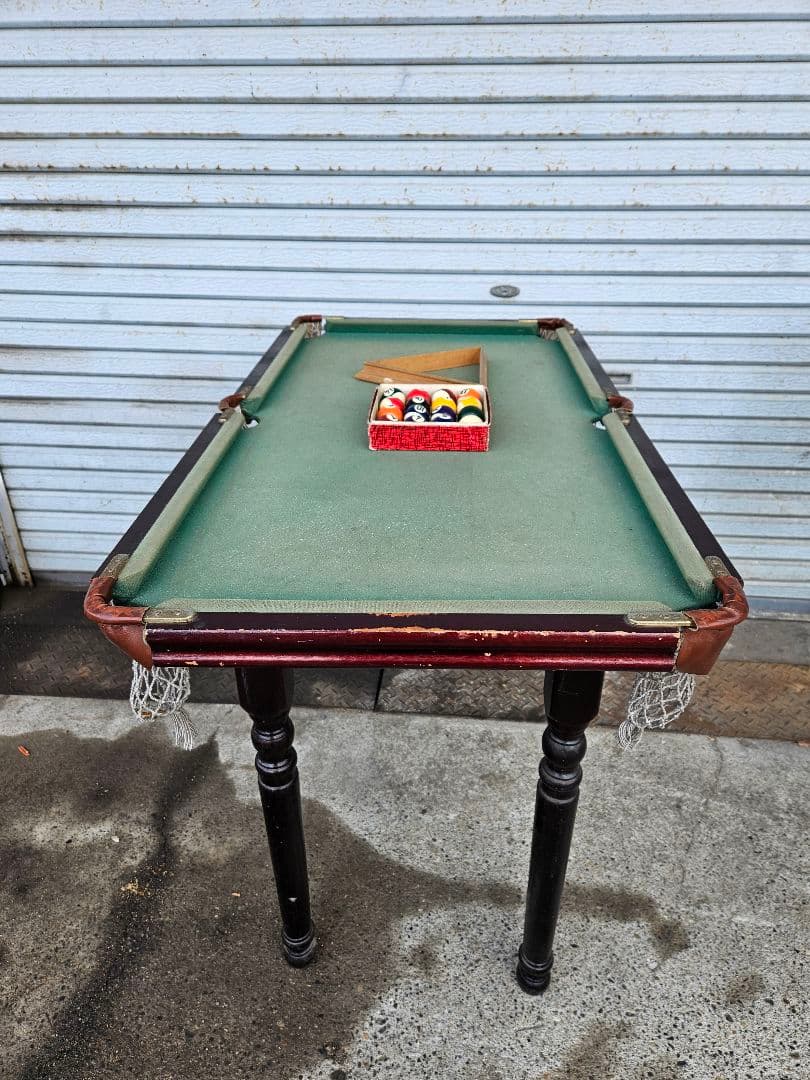 ヴィンテージ ビリヤード台 小型 家庭用 木製 レトロ インテリア 家具