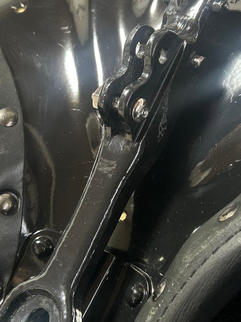 ハーレーダビッドソン　レプリカアーリーソロシート　黒レザー　Ｖ-TWIN製