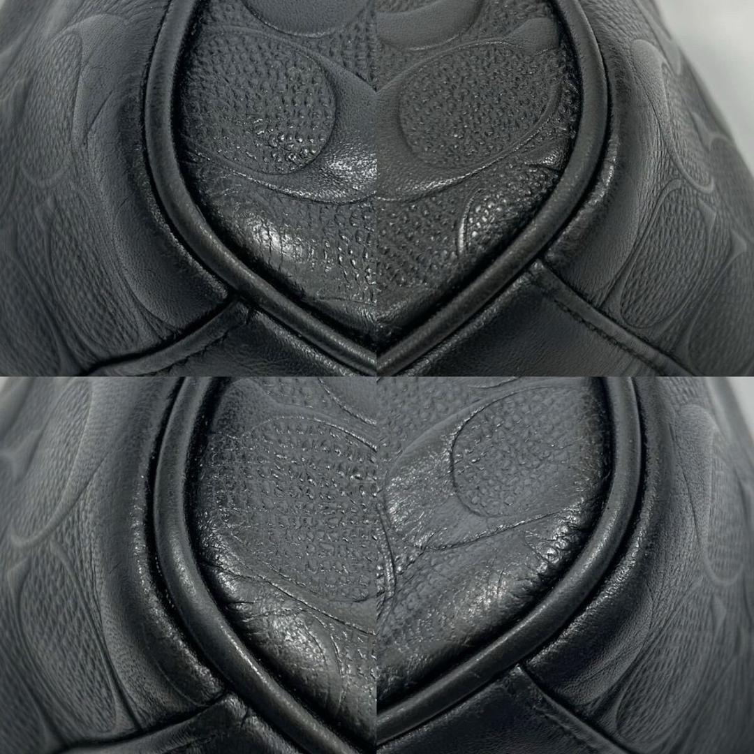 【極美品】コーチ チャールズ 11741 ショルダーバッグ レザー 斜め掛け 黒