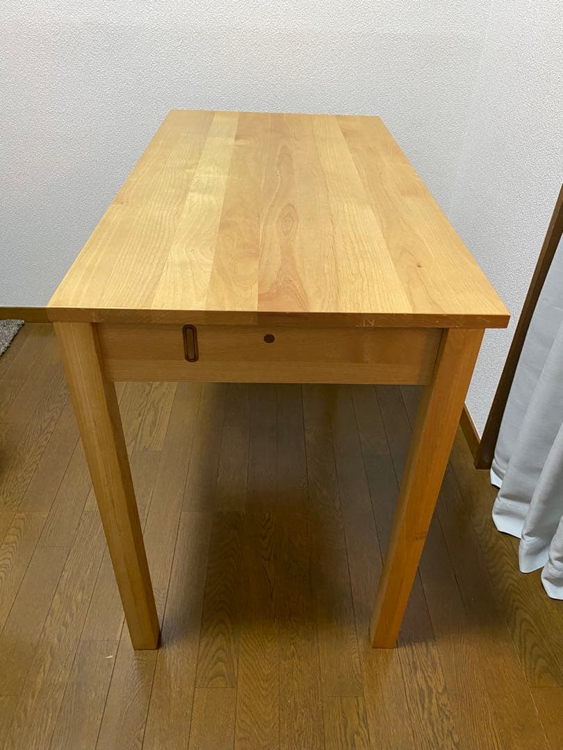 木製シンプルデザインテーブル 引き出し付き
