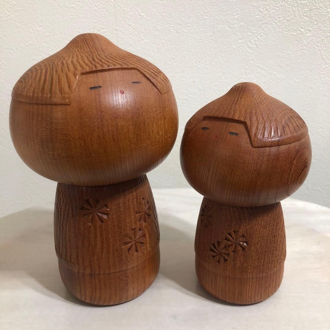 創作こけし 武田まさし 童心 2体 kokeshidoll