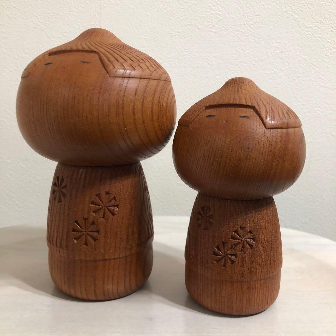 創作こけし 武田まさし 童心 2体 kokeshidoll