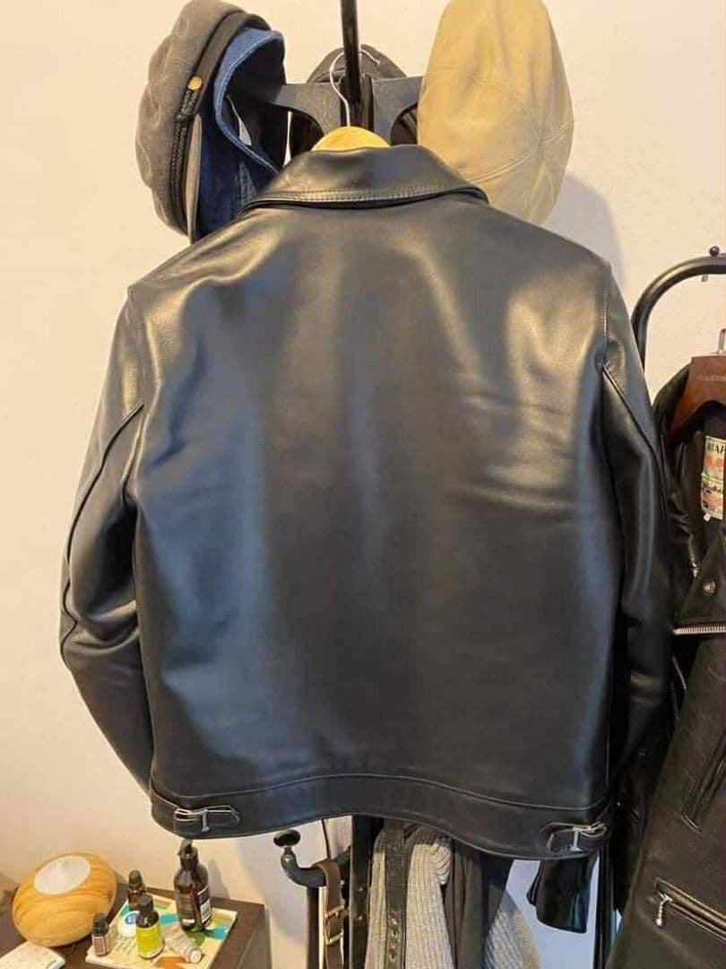 AVIakit ブラックレザージャケット 42