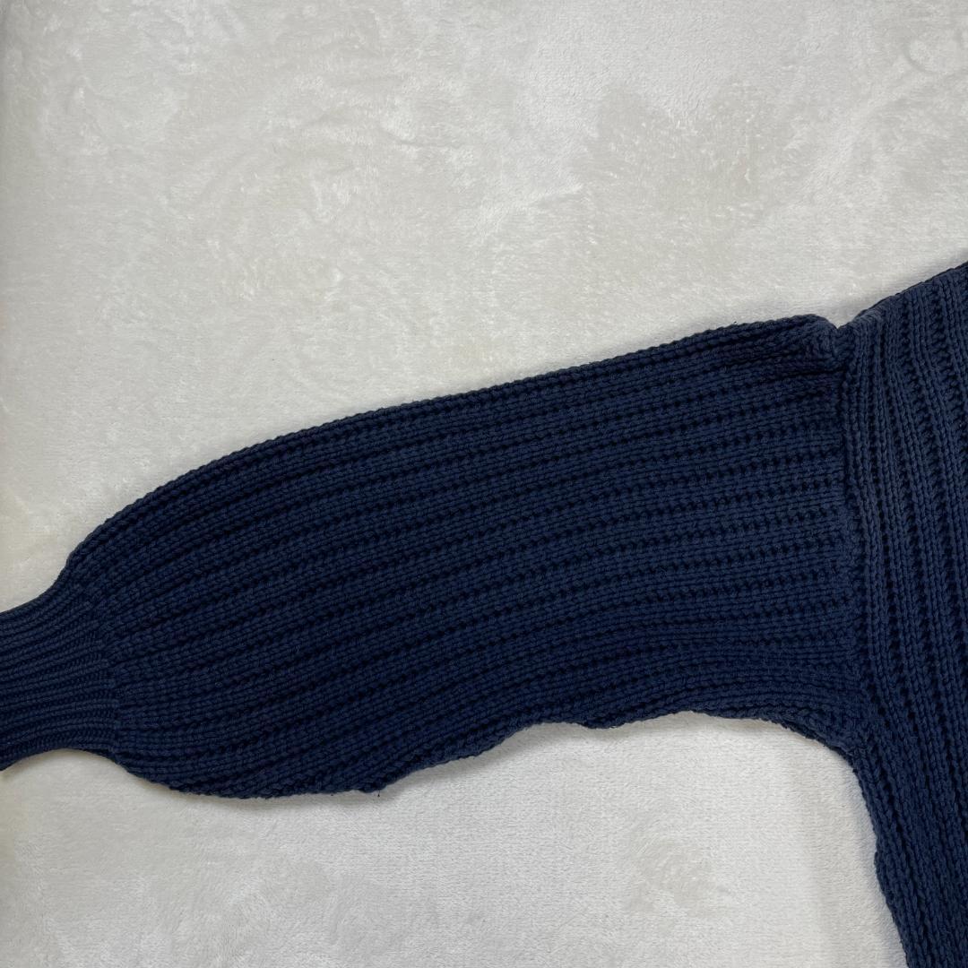 agnès b. HOMME　ビッグシルエットローゲージカーディガン　ネイビー