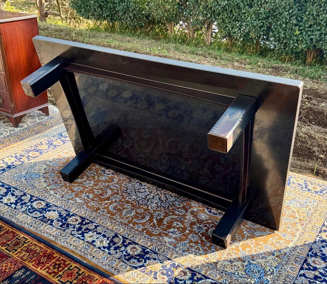 輪島塗 蒔絵 座敷机 漆芸 伝統工芸 シダ文様