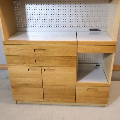 unico ウニコ HUTTE オーク材 キッチンボード レンジボード 食器棚