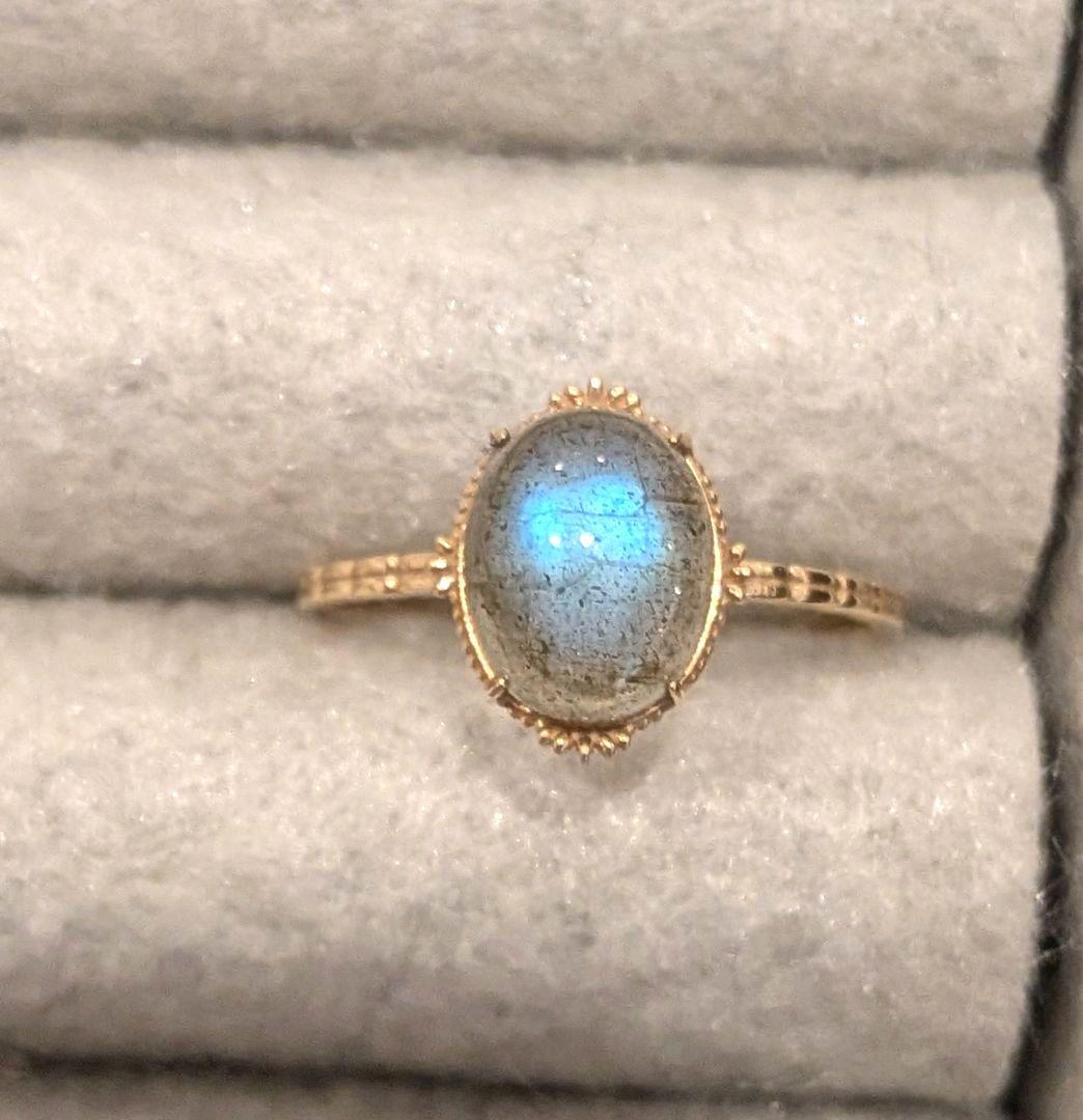 【NOIR DE POUPEE】K10 YG ラブラドライトリング　11号