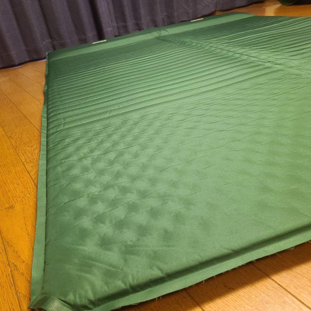 【美品】コールマン キャンパーインフレーターマットW ダブルサイズ グリーン