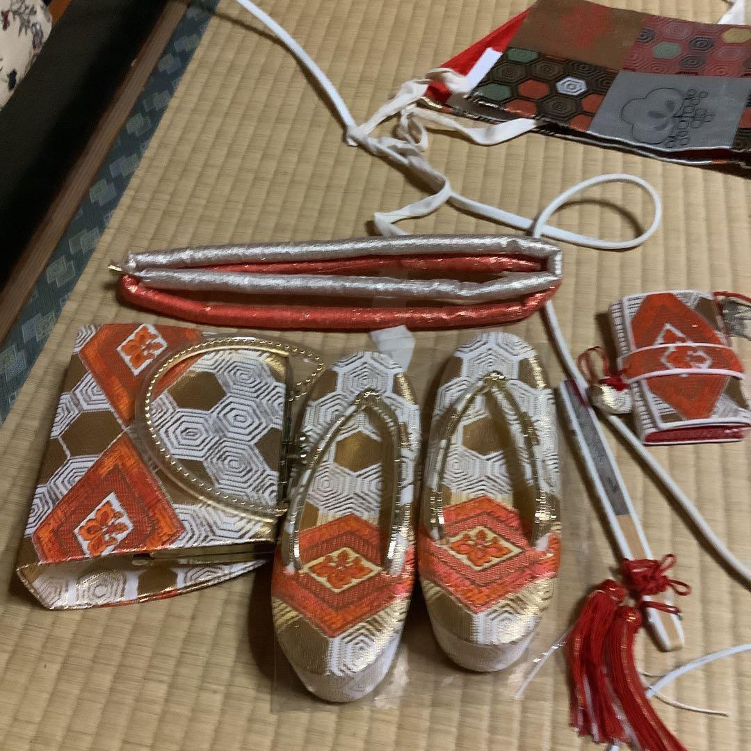 七五三　7歳用フルセット　帯幅18センチ　草履21センチ