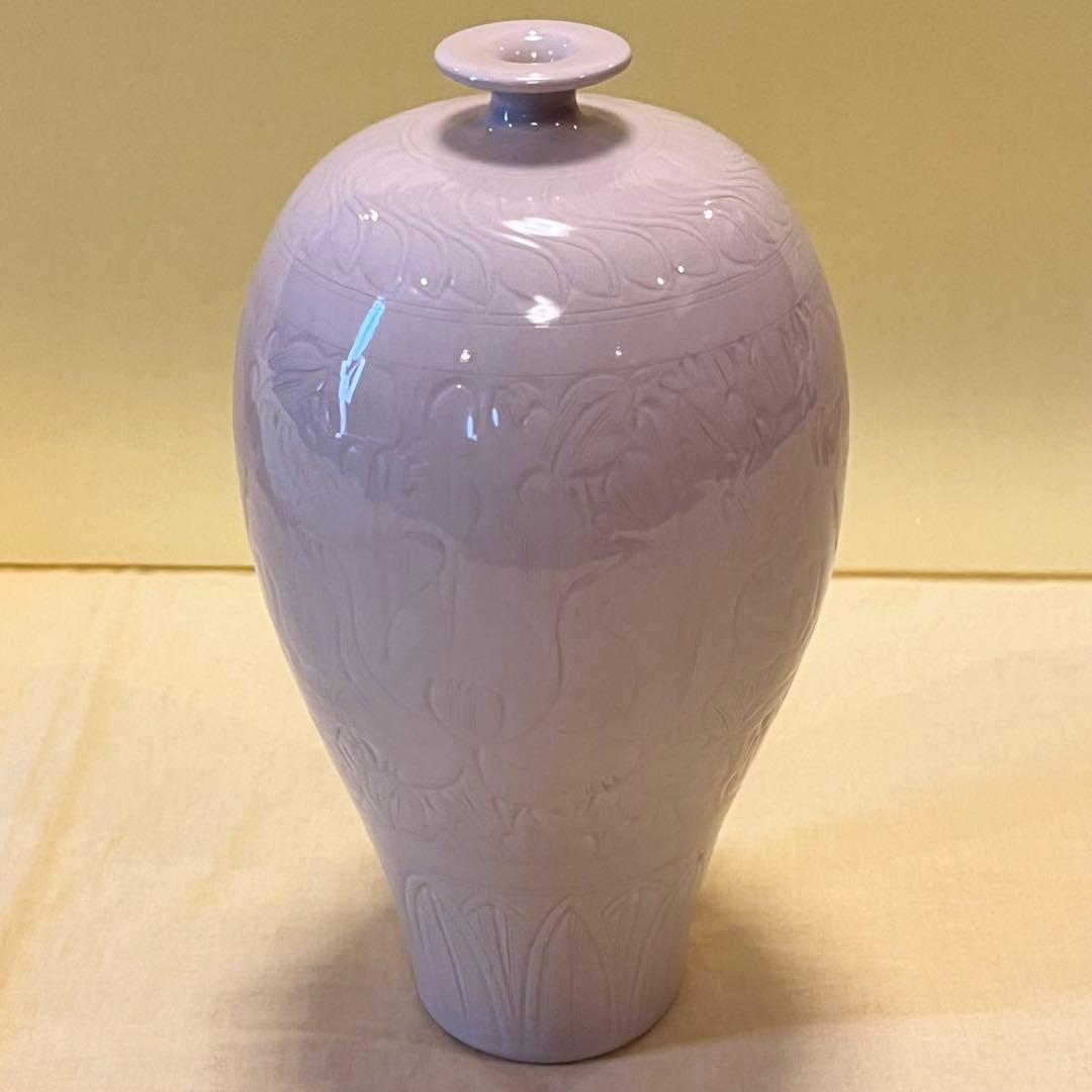 国立故宮博物院　白磁　梅瓶　レプリカ　　オブジェ　置き物　インテリア　花瓶　ツボ