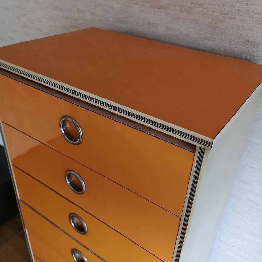 オレンジ　タンス　昭和レトロ　レトロポップ