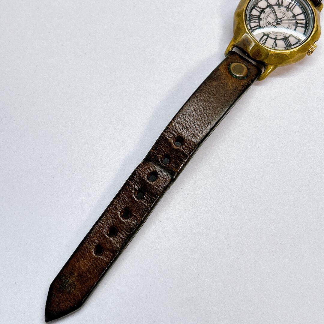 【本日終了】 レオクラフト LEO CRAFT 腕時計 手作り レザー 4490