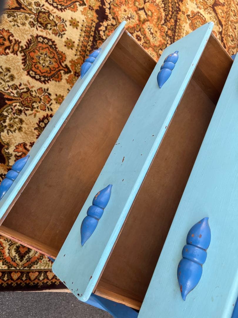 ブルー チェスト インテリア アンティーク ビンテージ ヴィンテージ 箪笥