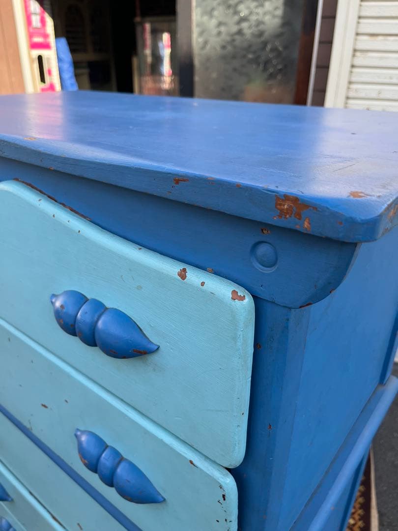ブルー チェスト インテリア アンティーク ビンテージ ヴィンテージ 箪笥