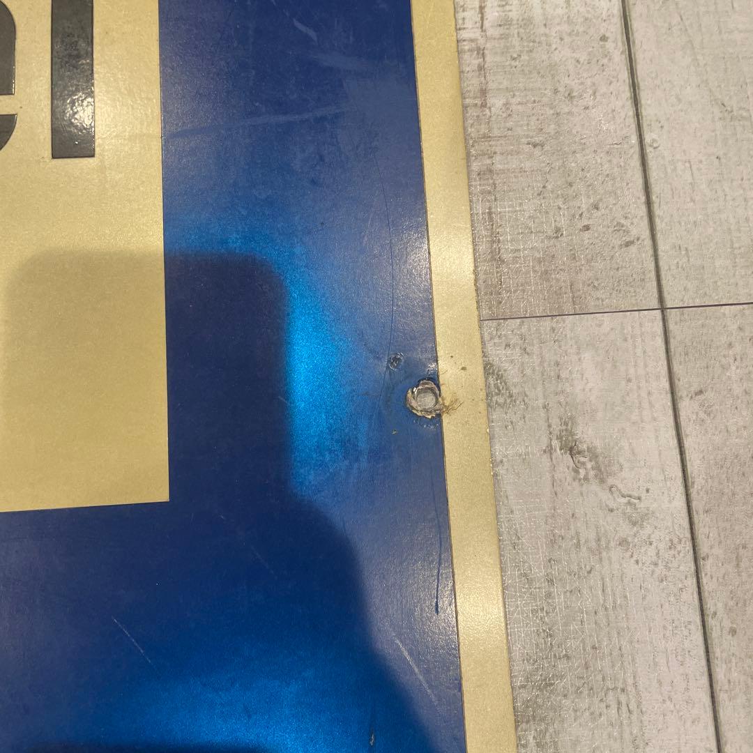 ドイツ　道路標識　警察署2000m 交通看板　アンティーク看板　レトロ看板