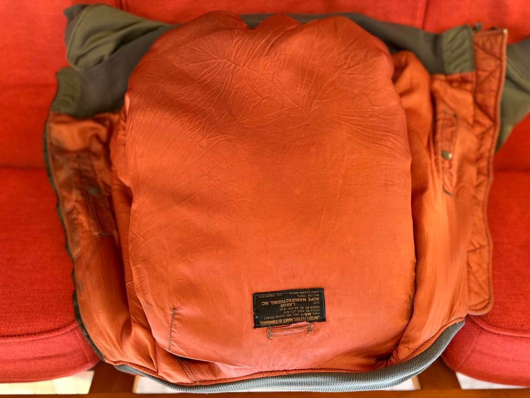 MA-1 フライトジャケット オリーブグリーン　HOPE MFG INC