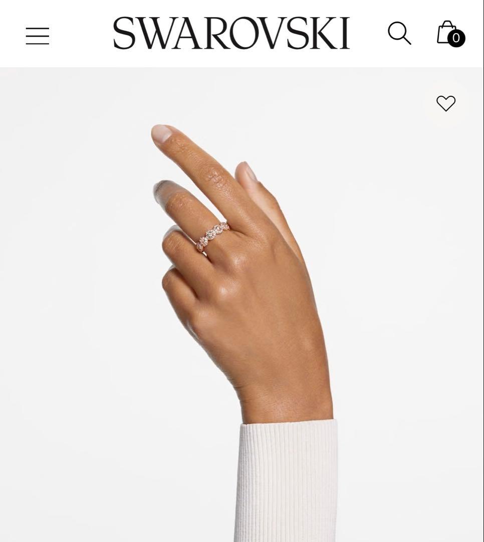 値下げスワロフスキーuna Swarovski クリスタル　リング28600円